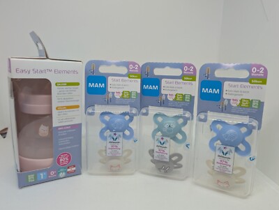 MAM Easy Start Set/Anti-Kolik-Flasche/Rosa/Eule 160 ml+Schnuller/3x2/0-2 Monate
