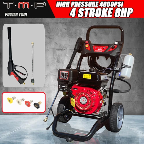 Tmp 4800 Psi High Pressure Water Cleaner Washer Gurney 8Hp Petrol 10M Hose