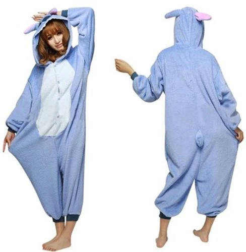 Mens Ladies Fleece Pyjama Pajamas Kigurumi Onsies Adults Animal Costume UK - Picture 22 of 68
