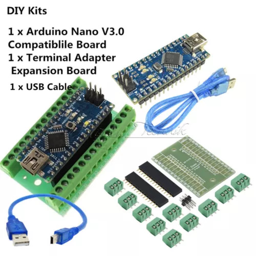 Nano V3.0 ATmega328 CH340G 5V/16MHz Terminal Adapter Sheild Board for Arduino