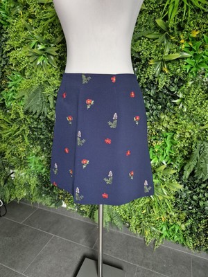 Ted Baker Rock Minirock M Größe 2 Blumenmuster Bestickt Stickerei