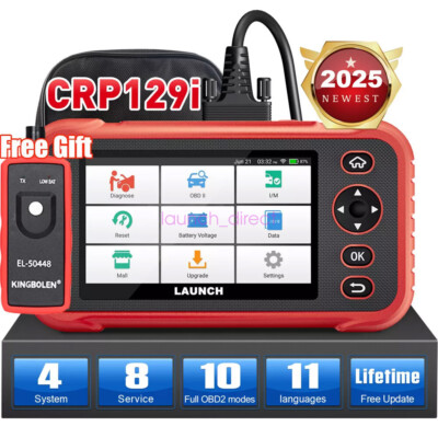2026 Launch CRP129X OBD2 Car Scanner Engine SRS ABS SAS TPMS EPB Diagnostic Tool