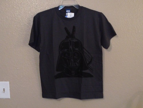 NEW STAR WARS DARTH VADER dark grey graphic Shirt YOUTH size M MEDIUM (10/12)