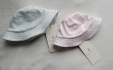 NWT NEW Gucci kids boys girls white hat with GG pink or blue logo print M L