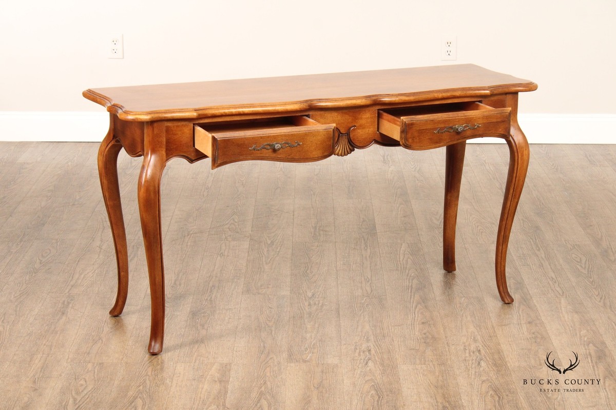 Ethan Allen 'Country French' Two-Drawer Console Table | eBay