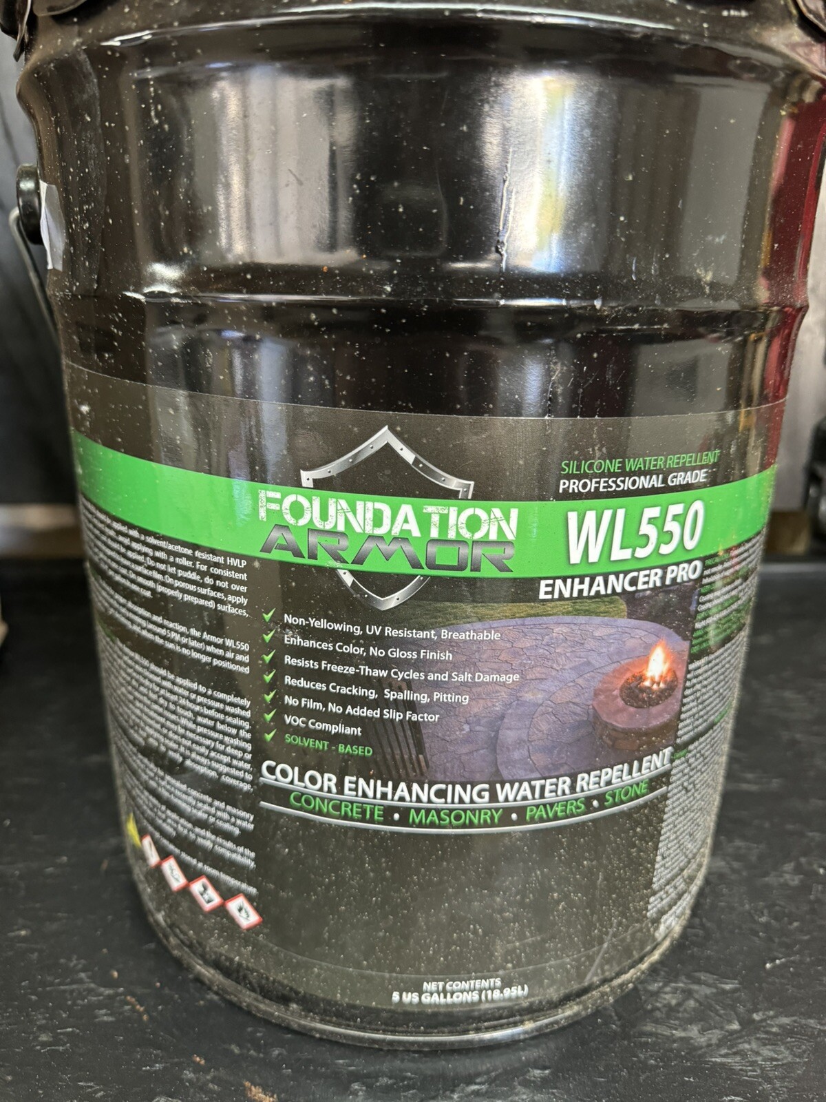 Armor WL550 Matte Wet Look Concrete, Brick, and Paver Sealer 5 GAL eBay