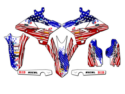 2005-2007 fits POLISPORT RESTYLE YZ 250 2-STROKE MERICA Usa Senge Graphics Kit