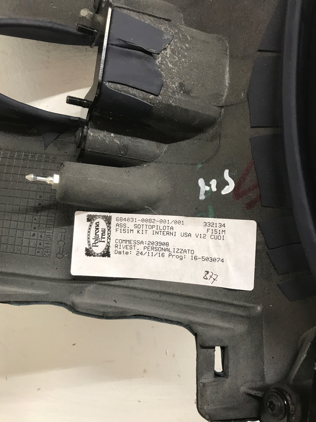2017-2020 FERRARI GTC4LUSSO LEFT DASH KNEE PANEL TRIM BLUE LEATHER 88851100 OEM