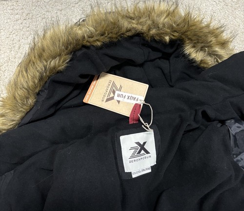 ZEROXPOSUR Women’s Serena Quilted Coat Black NWT Sz XXL Faux Fur MSRP$200 - Picture 11 of 14