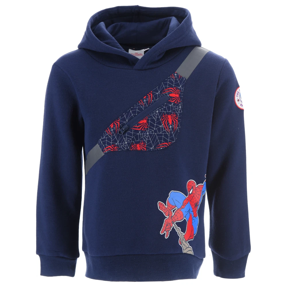 Marvel Felpa Bambino - Felpa con Cappuccio Spiderman 3-12 Anni - Felpe Ragazzo in Cotone Spiderman Abbigliamento Bambino (Nero, 3-4 Anni