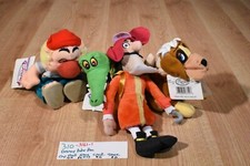 Disney Store Peter Pan Set Hook Nana Smee Croc Beanbag Plush 310-3161-1 