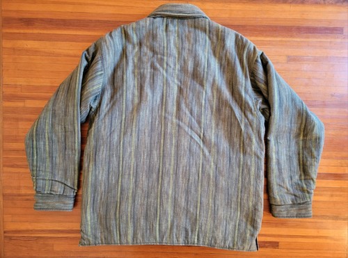 VINTAGE PATAGONIA INSULATED JACKET MEN LARGE L GREEN BROWN ORGANIC COTTON STRIPE - Picture 14 of 15