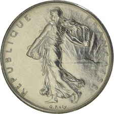 [#183541] Coin, France, Semeuse, Franc, 1981, Paris, FDC, MS(65-70), Nickel, KM: