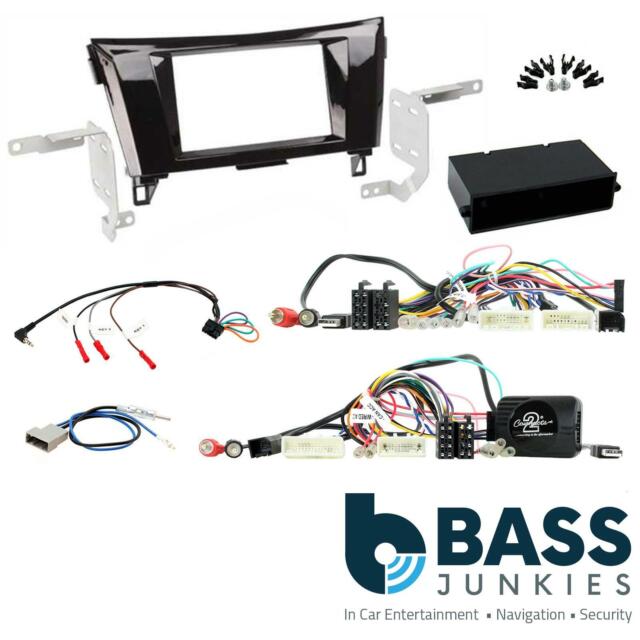 Double Din Stereo Fitting Kit + Steering Controls to fit Nissan Qashqai 2014-17