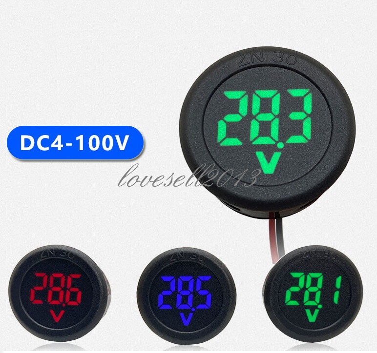 LED Digital Display Voltmeter DC 4-100V Anti-Reverse Protection NEW