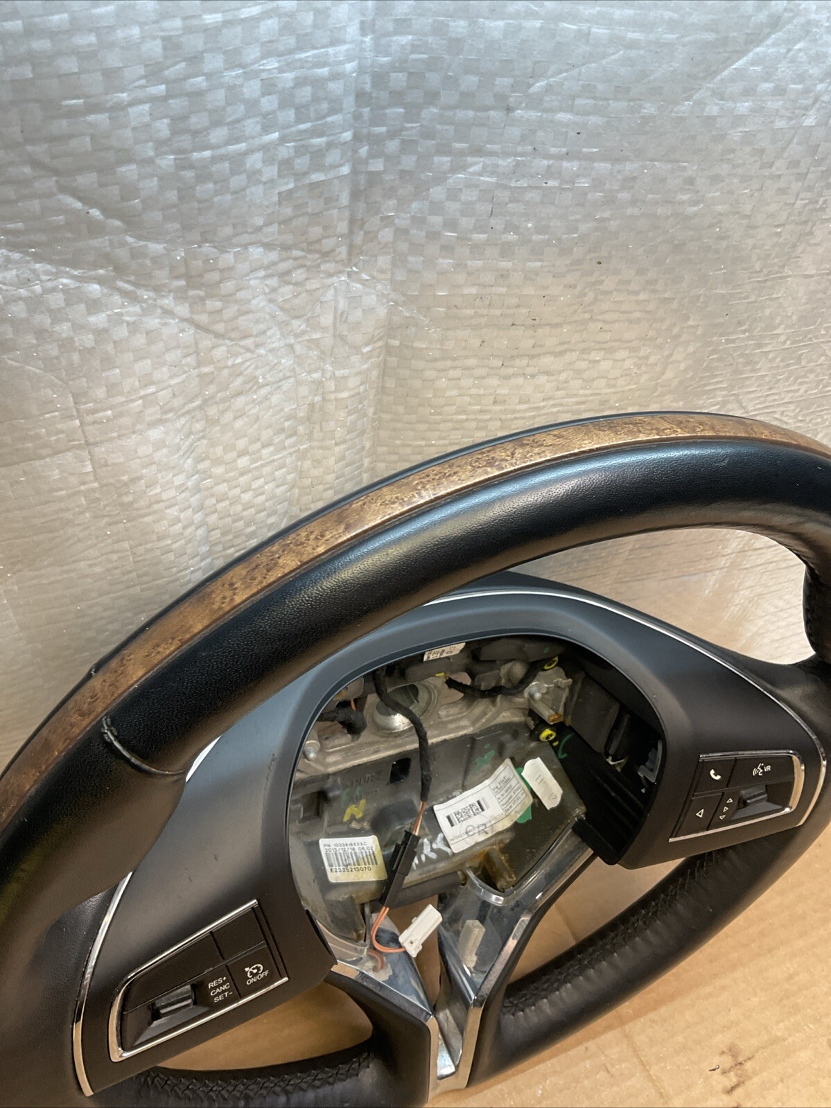2014-2021 MASERATI QUATTROPORTE OEM FRONT DRIVER STEERING WHEEL BLACK LEATHER