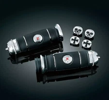 Transformer Grips with End Caps, Chrome - Kuryakyn 6232