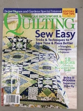 Better Home And Garden Quilting Vintage Magazine August 2012 Sew Easy Quilt Mod