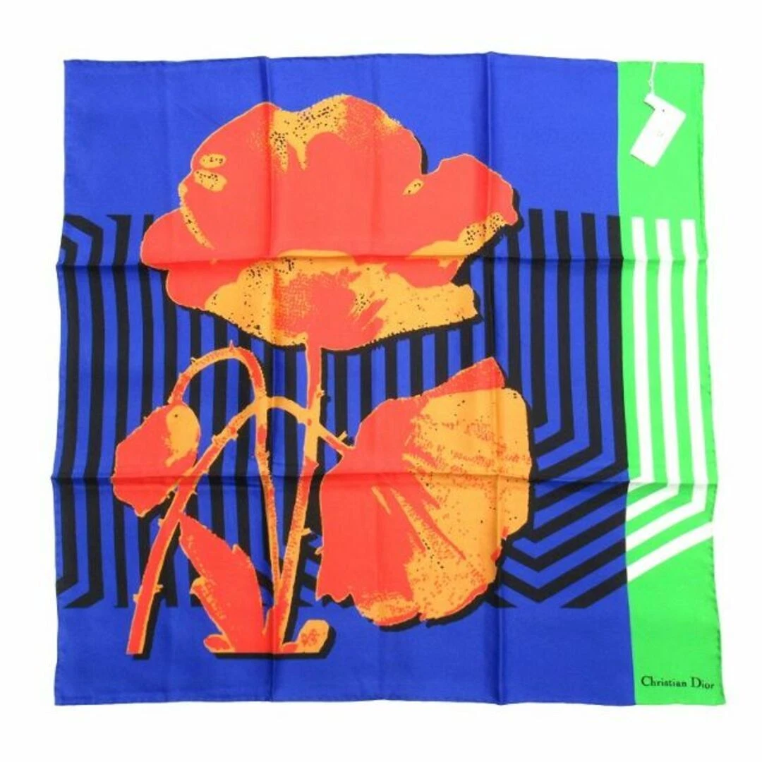22ss Christian Dior D Flower Pop Foulard Fleur Grand Motif Floral Occasion cbb6cd15