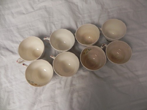 8 Vintage Copeland Spode Great Britain Gainsborough Floral Tea Cups Older Stamp - Picture 10 of 12