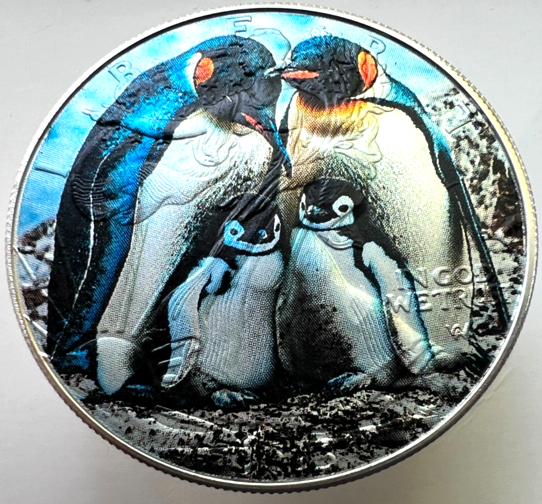 Penguin Family American Silver Eagle 1oz .999 Limited Edition Silver Dollar  Coin | eBay