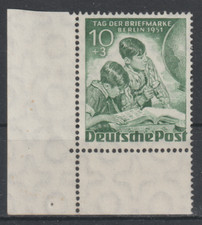 Berlin Michel-Nr. 80 Eckrand Ecke 3  postfrisch **  mit Originalgummierung