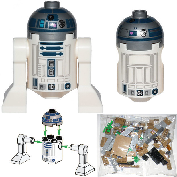 LEGO R2-D2 backprint minifigure NEW, UNBUILT 75365 75360 75339