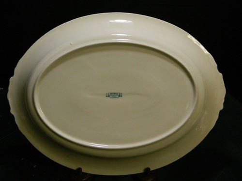 Vintage Syracuse China Old Ivory Romance Maroon 14"x10.5" Oval Platter Excellent - Picture 5 of 6