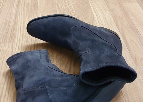 *Unützer* Luxus Stiefeletten Boots Stiefel Gr. 40 Stretch Wildleder grau - Bild 11 von 12