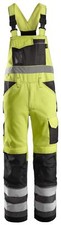 Snickers Hi-Vis Work Dungarees, Size 2, EN 14404, 20471 HV-Yellow-Anthracite