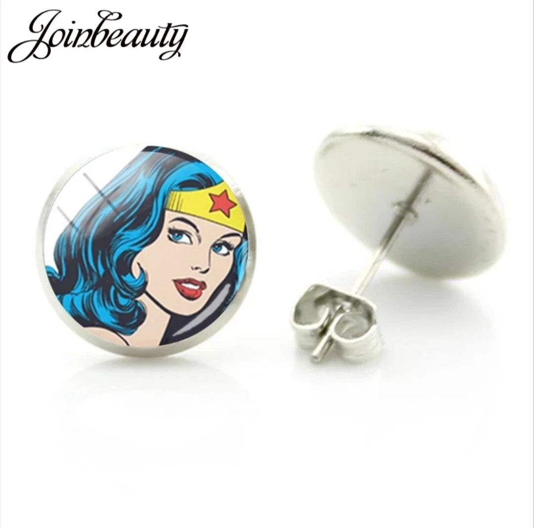 Wonder Woman Stud Earrings Super Hero Fashion Cosplay Jewelry eBay
