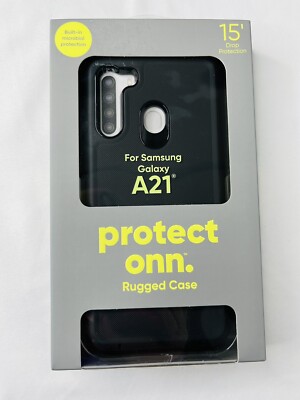 Phone Case (black)Samsung Galaxy A21 Microbial  3 Layer Protection/15  Drop Test
