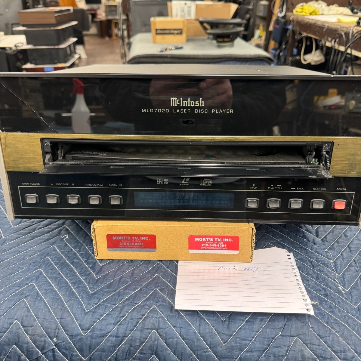 MCINTOSH MLD 7020 LASER DISC PLAYER - READ DESCRIPTION - PARTS