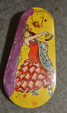 Vintage Tin Noise Maker Party By U.S. Metal Toy MFG Co. Works Dancing Girl Litho