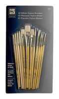 Loew-cornell Nylon Brush Set, White, 12-piece, New, Free Shipping Loew-cornell Nylon Brush Set, White, 12-piece, New, Free Shipping