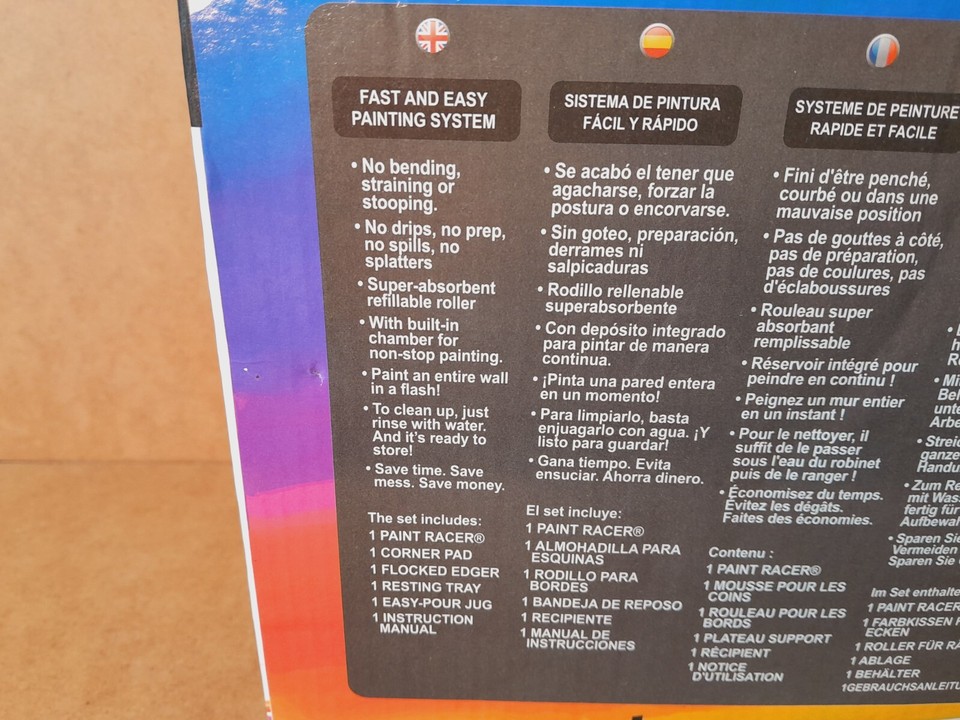 NEW Paint Racer Pro Paint Roller Kit, Mess Free Painting, Fast & Easy