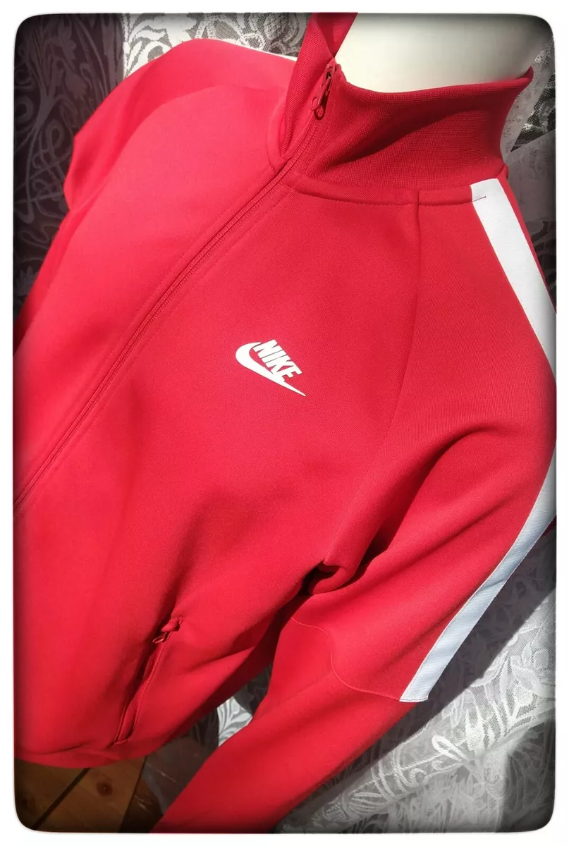 Nike red and deals white tracksuit