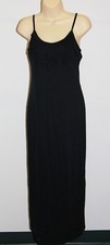 New Miken Swim Swimsuit Cover Up Long Maxi Dress Black Size M Fringe
