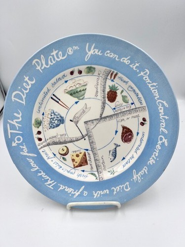 Royal Stafford England Diet Plate 11" Dinner Blue White Portion Control Set of 2 - Picture 3 of 6