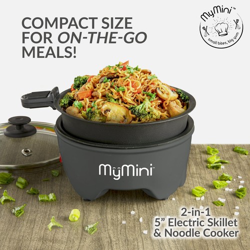 MyMini Noodle + Rice Cooker & 5" NonStick Skillet (Blackberry) 260