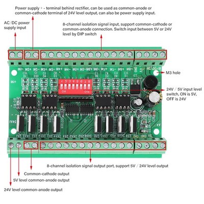 8-Channel Level Conversion Module High-speed Signal Conversion For Industrial Us
