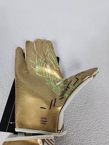 Nike Vapor Jet 8.0 Magnigrip Football Gloves Men's Size Large Gold White 90284 - Picture 4 of 8