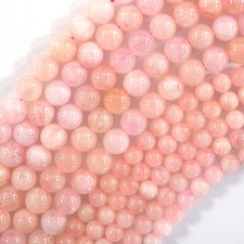 Natural Light Pink Morganite Round Beads 15.5" Beryl 4mm 6mm 8mm