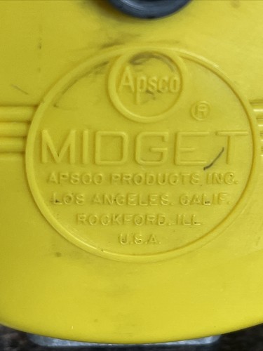Vintage Apsco Midget Pencil Sharpener Yellow Bakelite Wall Desk Mount USA - Picture 2 of 7