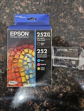 Epson 252XL Black 252 Cyan, Magenta, And Yellow Ink Cartridge Expired