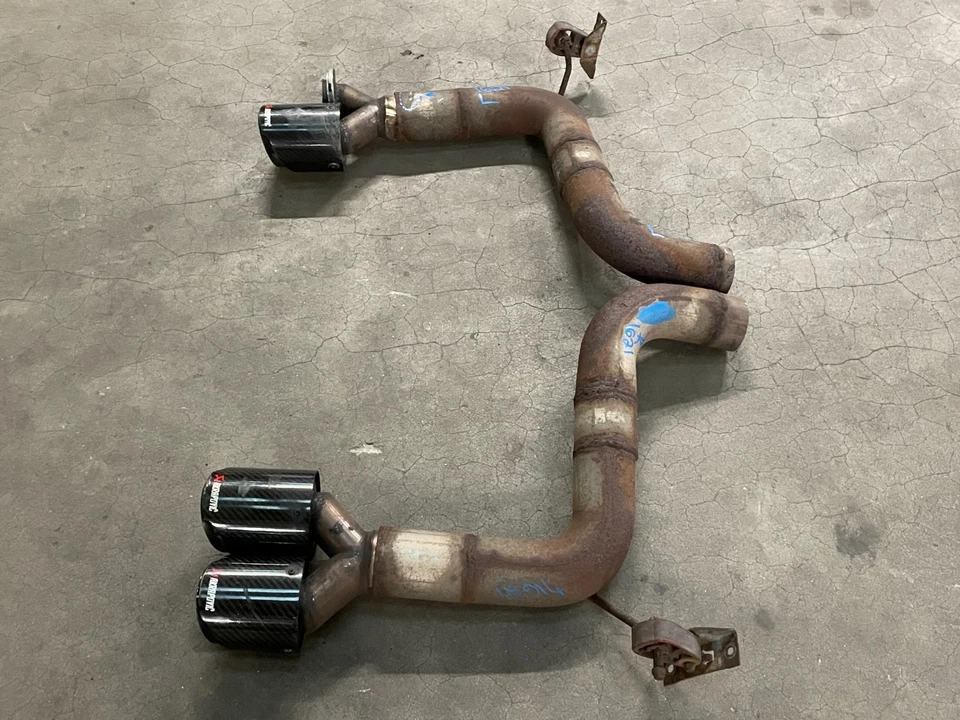 Juego de tubos de eliminación silenciador escape BMW X5 M F85 15 16 17 18 con puntas Akrapovic 1621 Foto 2 de 4