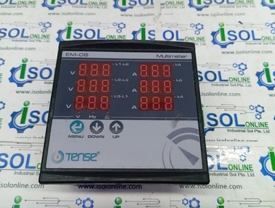 Tense EM-06 Digital Multimeter 3-Phase EM06 300VAC 5,5A Volt Current Freq Meter