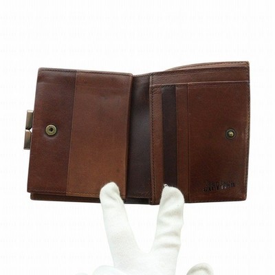 小物 Jean Paul Gaultier Logo leather wallet 1980's JPG Black Leather Wallet .label: Jean Paul
