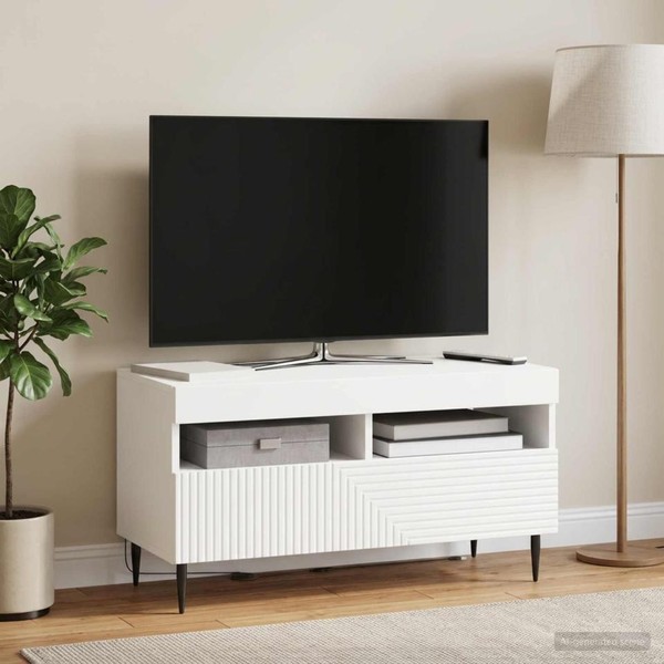 Led-Tv-Schrank Haarlem 81 X 35 X 43 Cm Weiß Holzwerkstoff-image