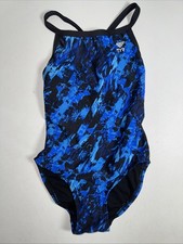 TYR Diamondfit One Piece Bathing Suit Size 28 Blue NWOT Swimsuit